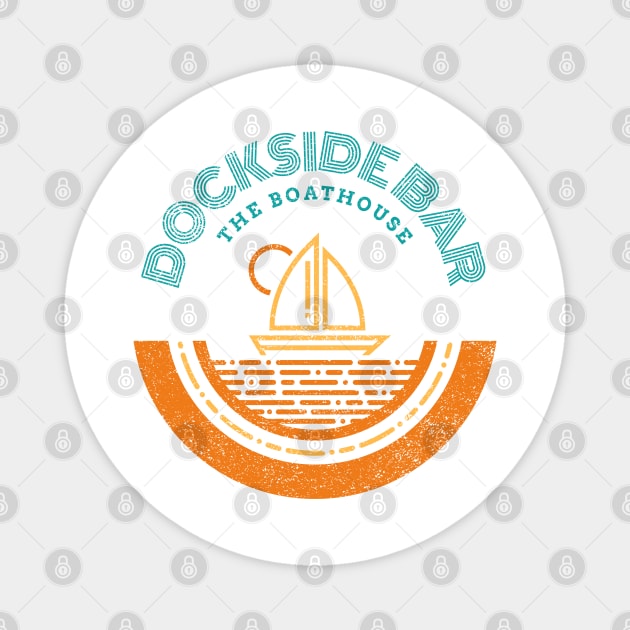 The Dockside Bar at the Boathouse Orlando Florida Magnet by Joaddo